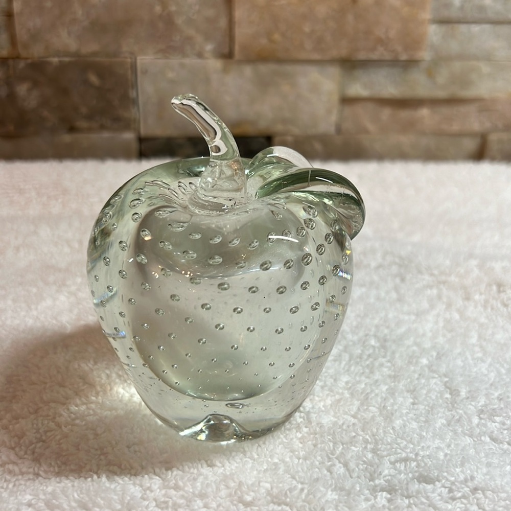 Glass Apple paperweight
